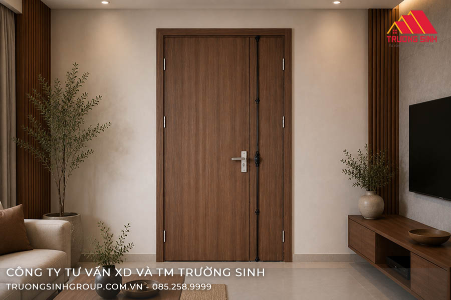 Cửa nhựa Composite 2 cánh lệch